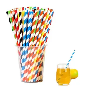 100 Stück Strohhalme, 19,7cm Einweg Abbaubare Trinkhalme, Bunte Trinkhalme, Cocktail Farbe Kreative Dekoration Strohhalme, für Partys Smoothies, Saft, Cocktail, Heißgetränk, Saft, Tee