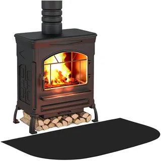 Feuerfeste Matte Kamin, Gobesty Glasfaser Kaminbodenplatte, Funkenschutzplatte Für Kaminofen, Feuerfeste Bodenschutzmatte Für Kamine, Bodenblech Zum Schutz des Bodens Vor Funken (50 * 80cm)