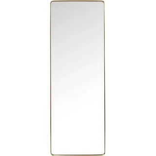 Design Spiegel Curve, Gold, 200x70 cm, Wandspiegel, Standspiegel, Ganzkörperspiegel, mit Rahmen, Rechteckig, Schlafzimmer, Messing - Gold