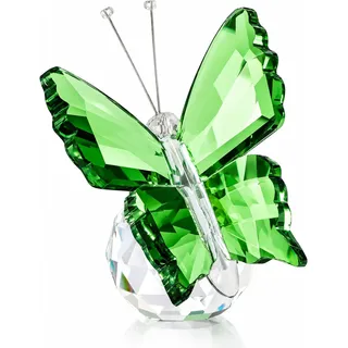Grüner Kristall-Schmetterling – Sammlerstück & Briefbeschwerer Deko | Grüner Kristall-Schmetterling auf Kugelsockel, handgefertigt. Sammlerstück & Briefbeschwerer für Wohnzimmer, Büro, Vitrine.