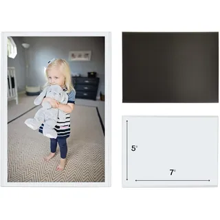 Magtech MAG Tech Magnetische Foto Pocket Rahmen, weiß, hält 10,2 x 15,2 cm Fotos, 10 Stück, weiß, 5 x 7