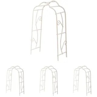 RAYHER Hobby Rayher Rankbogen, 8,2 x 4,1 x 15,5 cm, Eisendraht, weiß lackiert, Miniatur, Rosenbogen, Rankhilfe, Torbogen, Gartenbogen, Dekoration, 46062102 (Packung mit 4)