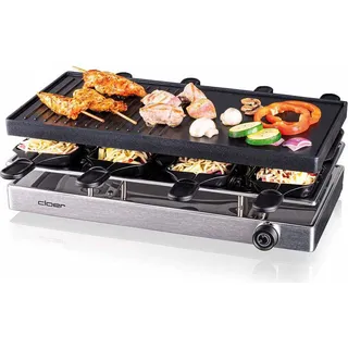 Cloer 6458, 8 Person(en), Aluminium, 1 Zone(n), Aluminium, Schwarz, Rechteckig, Aluminium - Silber, Schwarz