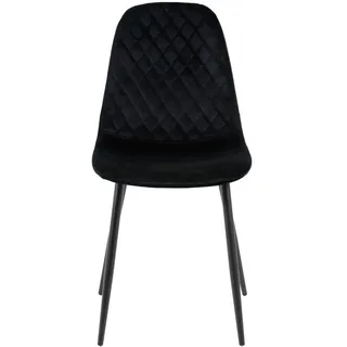 HELA Schalenstuhl »MIRA, Esszimmerstuhl, Stuhl, 4-Fuß Stuhl, BESTSELLER!« (Set) 1 Stk.1, 2 oder 4 Stück, Schalenstuhl mit Steppung, Küchenstuhl, schwarz
