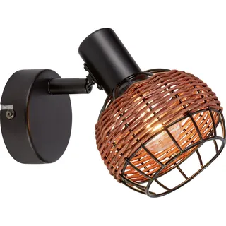 Deckenstrahler Buia 1-flammig Rattanoptik ca. 14 x 16,5 cm (H x B)