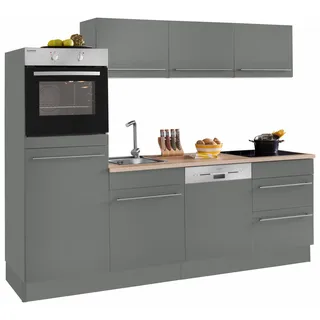 OPTIFIT Küchenzeile Bern 240 cm grau