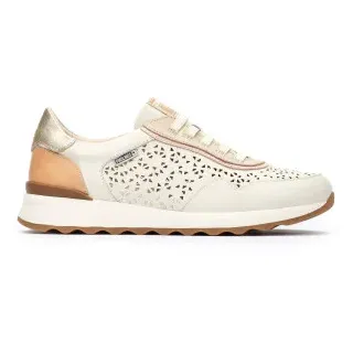 Pikolinos für Damen. W1M-6629C1 Arrecife Turnschuhe aus weißem Leder (36), 3 bis 5 cm, Keine, Lässig