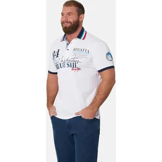 Poloshirt JAN VANDERSTORM "Poloshirt ASKIL", Herren, Gr. 6XL, weiß, Obermaterial: 100% Baumwolle CO., Shirts Poloshirt