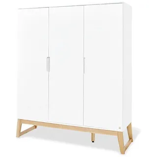 Pinolino Babykleiderschrank , Weiß, Eschefarben , Holz, Holzwerkstoff , Esche , massiv , 5 Fächer , 2 Schubladen , 156x187x52 cm , in verschiedenen Größen erhältlich , Babymöbel & Kindermöbel, Babyzimmer, Babyzimmer-Serien