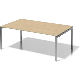 BISLEY Konferenztisch Cito ahorn, silber rechteckig, 4-Fuß-Gestell silber, 200,0 x 120,0 x 74,0 cm