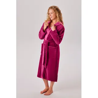 Unisex-Bademantel OTTO HOME "Miia, ideal für Sauna, Spa & im Urlaub" Gr. L, beere, pink, L:125cm, Microfaser, Hausmäntel, Unisex-Bademantel, weich und kuschelig, plüsch, für Damen und Herren, S-XL