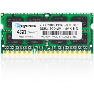 4GB RAM DDR3 1066 PC3-8500 204pin DDR3 PC3-8500S 1.5V CL7 Speicher für Laptop