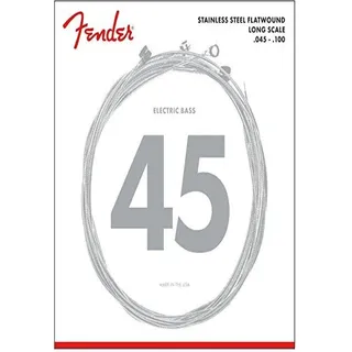 Fender Stainless Steel Flatwound, 9050L .045-.100 Gauges, (4)