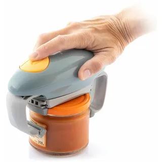 InnovaGoods Elektrischer Gläser- und Dosenöffner, Automatische Ausschaltung, Benutzerfreundlich, Flexibel für verschiedene Größen, Kunststoff, Bunt, Groß