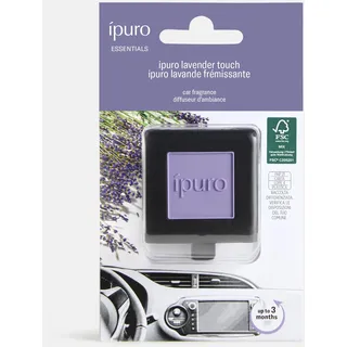 ipuro Car Line Autoduft Clip LAVENDER TOUCH - Auto Lufterfrischer mit Lavendel, Minze, Blüten & Moschus Duft - Autoparfum entspannend beruhigend & frisch - Duftclip für Auto Innenraum