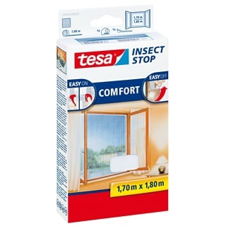 Tesa Fliegengitter Fenster mit Klettband COMFORT weiß