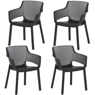 4x Gartenstuhl Bistrostuhl Easy Stapelstuhl 80cm Terrassenstuhl Balkonstühle