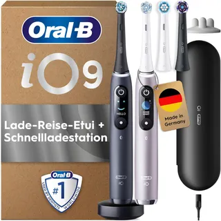 Oral-B iO Series 9 Plus Edition Duopack Black Onyx + 2. Handstück Rose Quartz + Aufsteckbürsten 4 St.
