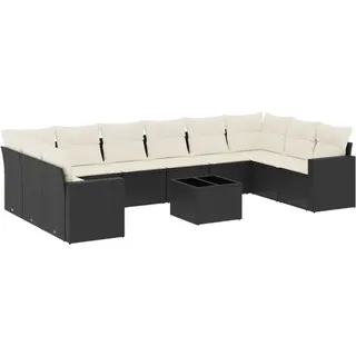 VidaXL 3251813, Cremefarben, Rattan, Gehärtetes Glas, 110 kg, Erwachsene & Kinder, 550 mm, 550 mm - Creme