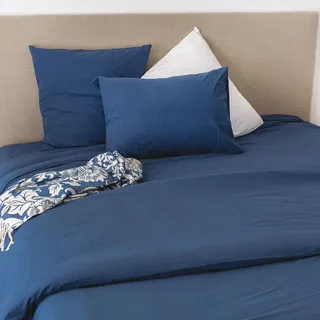 Bettbezug Cap Ferret Gewaschene Baumwolle, 220 cm x 240 cm, Mitternachtsblau