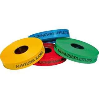 Kelmaplast Trassenwarnband Rollenbreite 40mm Aufdruck Achtung Starkstromkabel 250m - 1001500400250010000000000,00 - Gelb