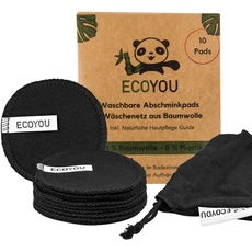 Bild Abschminkpads schwarz - 10er Set aus Bio Baumwolle