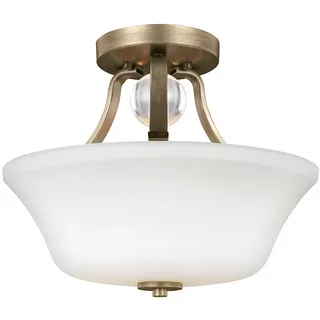 Elstead Lighting Deckenleuchte , Goldfarben , Metall, Glas , 29.7 cm , Grüner Punkt, RoHS , Lampen & Leuchten, Leuchtenserien