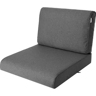 Gartenkissen "Nel" (50×50/50×39 cm) – 2-teiliges | palettenkissen, outdoor/indoor, gartenmöbel, hollywoodschaukel | HobbyGarden - Grau