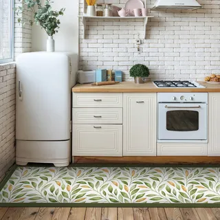 CREARREDA Läufer Teppich Küchenteppich Isolierend, feuerhemmend, Kratzfest, hypoallergen, leicht zu waschender Vinyl Teppich. Komplett in Italien hergestellt Küchenmatte aus PVC rutschfeste