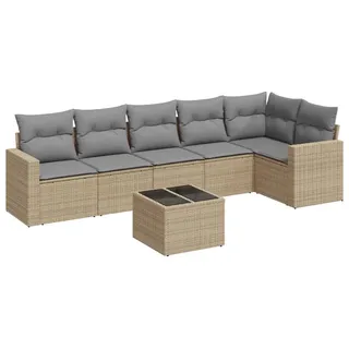 VidaXL 3251336, Hellgrau, Rattan, Gehärtetes Glas, 110 kg, Erwachsene & Kinder, 550 mm, 550 mm - Hellgrau