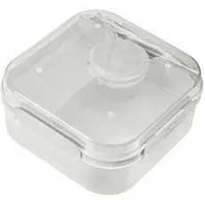 Bild von - praktische Lunchbox 1,6l LIDO mit Besteck(Gabel und Messer) und einem Schraubverschlussbehälter für Sauce oder Nüsse, BPA-frei, perfekt für Salate und Snacks, Creme