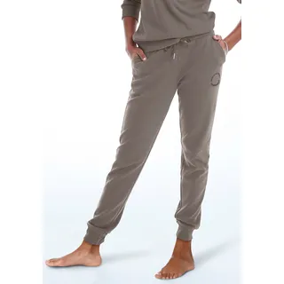 Bench. Loungewear Jogginghose mit dezenter Logostickerei, Loungeanzug, taupe