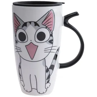 Lachineuse Happy Cat Kaffeetasse 0,6 l Weiß