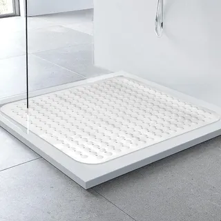 Duschmatte rutschfest 80x80, Duschmatte, rutschfest Duscheinlage mit Saugnäpfen, Antirutschmatte Dusche, PVC Shower Mat Non Slip