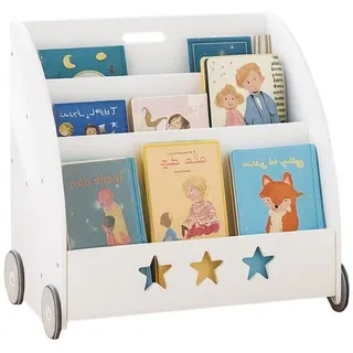 Relaxdays Kinderbücherregal Relaxdays 57 x 62 x 42 cm MDF weiß