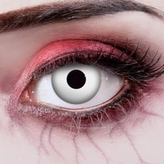 aricona Kontaktlinsen Farblinsen - weiße Jahreslinsen - deckende Halloween Kontaktlinsen weiß ohne Stärke