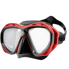 SPORTASTISCH Taucherbrille mit Nase „Redfish“ Anti-Fog Tauchmaske mit Panoramablick gehärtetes Glas Erwachsene Kinder 10 Jahre Tauchen Schnorcheln