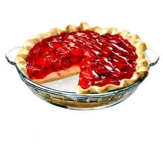 karadrova Pie Form Klein, Glas Pie Form mit Griffen -16cm 550ml, Rund Pie Dish für 1 Person