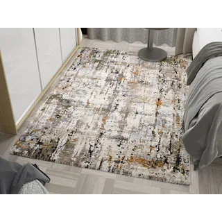 OCI DIE TEPPICHMARKE CYRUS WALK Kurzflorteppich 80 x 150 cm Creme/Grün/Gold