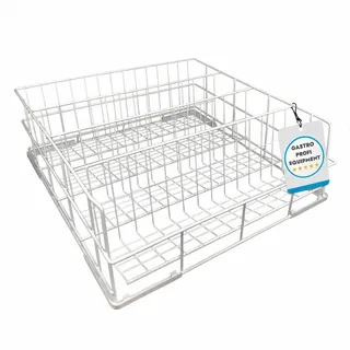 Morleos Gläserspülkorb Drahtgitterkorb 400 x 400 mm 4-Reihen