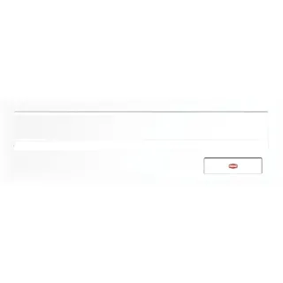 RENZ Frontplatte kombinierbar, eckig, 300 x 110 mm, Stahl weiß RAL 9016