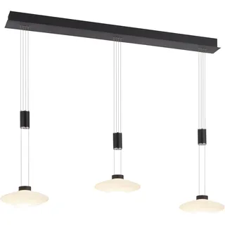 Paul Neuhaus Pendelleuchte "LAUTADA", schwarz, 3x 7,5W 2850lm eckig schwarz