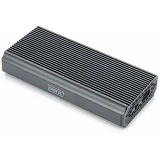 Digitus USB M.2 Festplattengehäuse, SSD, extern, NVMe, 40Gbps, USB 4.0, Aluminium, werkzeugfrei 40 Gbit/s – Für NVMe-SSDs bis 8 TB – Für 2230/2242/2260/2280 SSDs – Werkzeuglos – Aluminiumgehäuse – Plug & Play – Grau