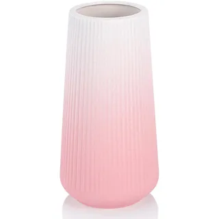 Keramik Vase, GUKJOB Blumenvase Keramik Vasen für Blumen, Dekorative Vasen für Pampasgras Deko, Modern Kleine Vase für Home Wohnzimmer Esstisch Bauernhaus Büro Dekor (Gradient Pink)