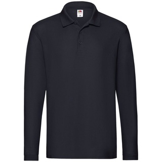 FRUIT OF THE LOOM Premium Long Sleeve Poloshirt Herren - Dunkelblau