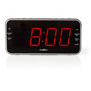 Nedis Digital-Wecker-Radio schwarz