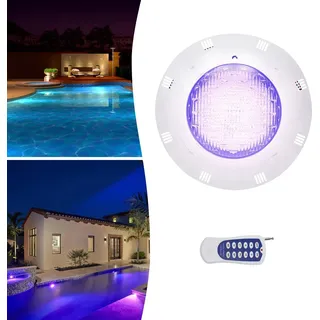 Poolbeleuchtung - LED Unterwasserlampe - IP68 Wasserdicht - RGB 7 Farben - Fernbedienung - 45 W - Eigenständige Installation - Ohne Leuchtmittel
