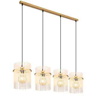 Globo Lighting Hängeleuchte Metall goldfarben matt, 4x E27 - Bunt