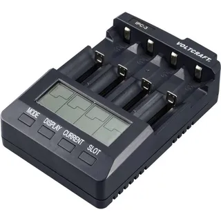 VOLTCRAFT IPC-3 Rundzellen-Ladegerät LiIon, NiCd, NiMH 10440, 14500, 16340, 16650, 17355, 17500, 17670, 18490, 18500, 1