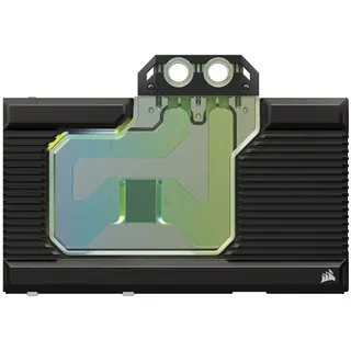 Corsair Hydro X Series XG7 RGB 4080 Founders Edition GPU-Wasserblock - Für NVIDIA® GeForce RTXTM 4080 FE - CNC Vernickeltes Kupfer - 50 Kühlrippen - Inklusive Backplate & ARGB Adapater Kabel - Schwarz